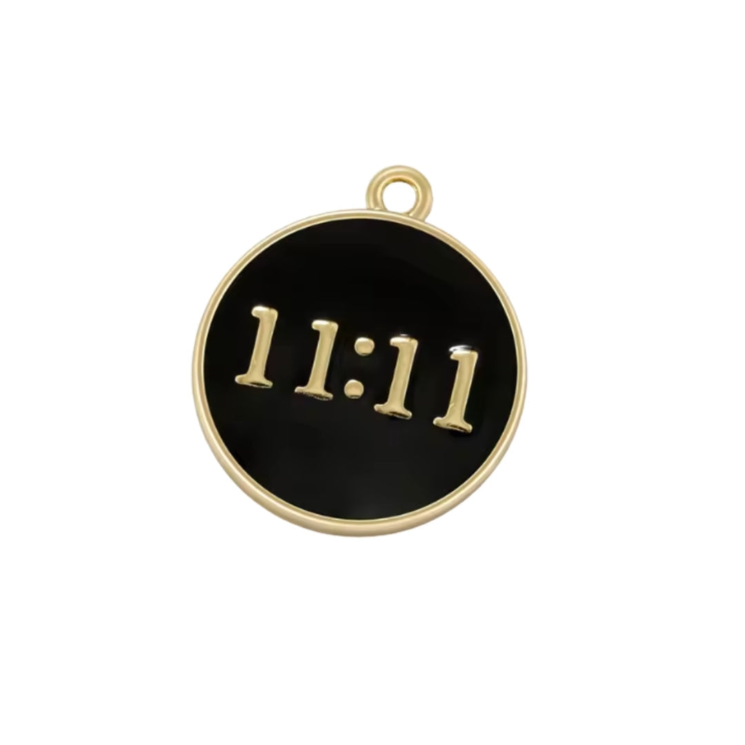 11:11 Charm Gold & Black