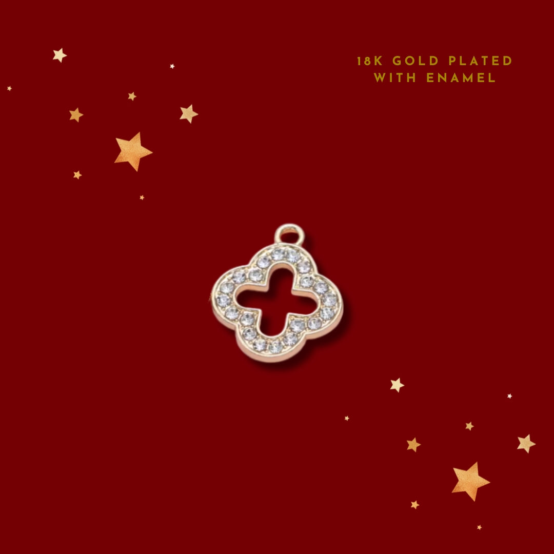 Christmas Clover Gold | Charm