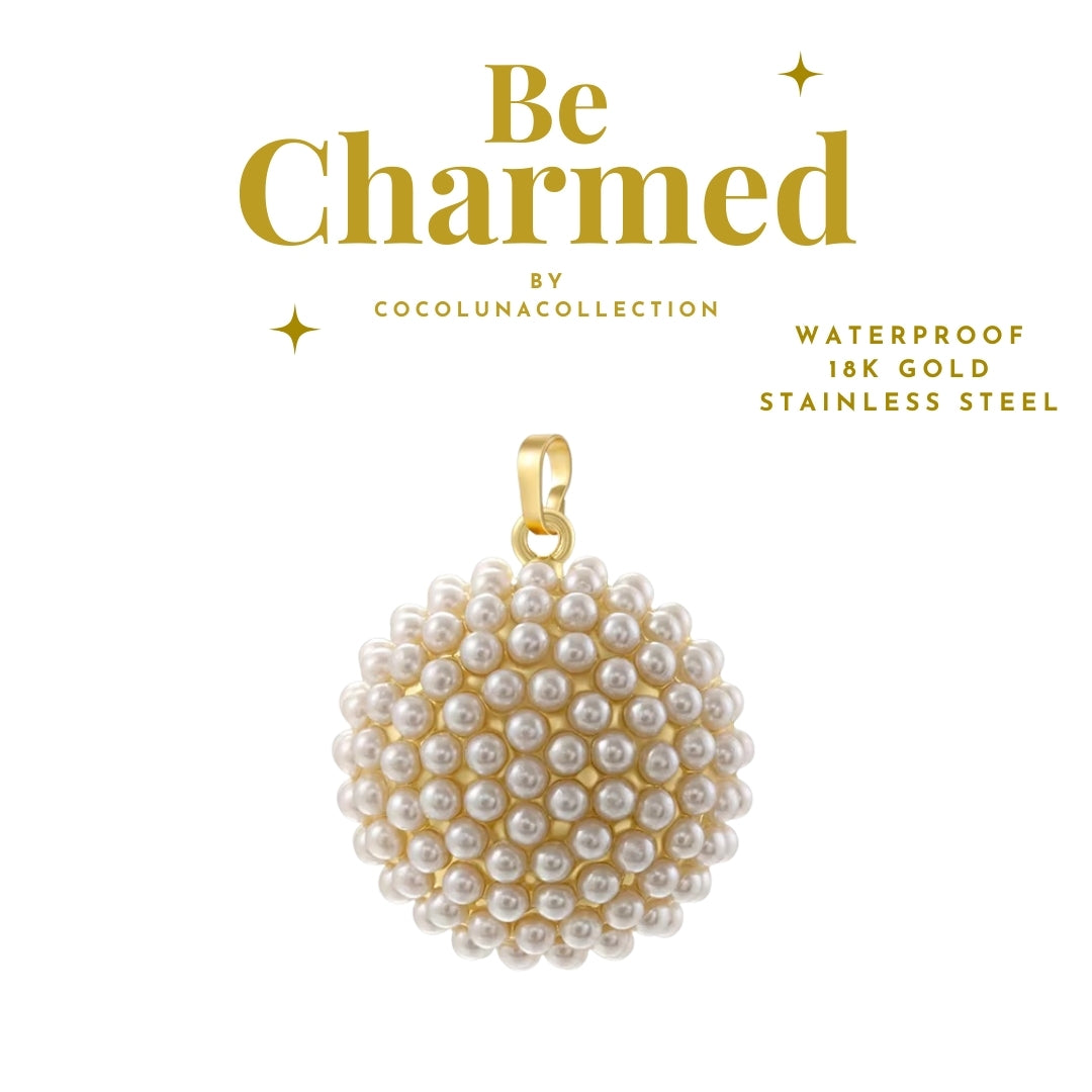 Circle Pearl Pendant Gold | Charms