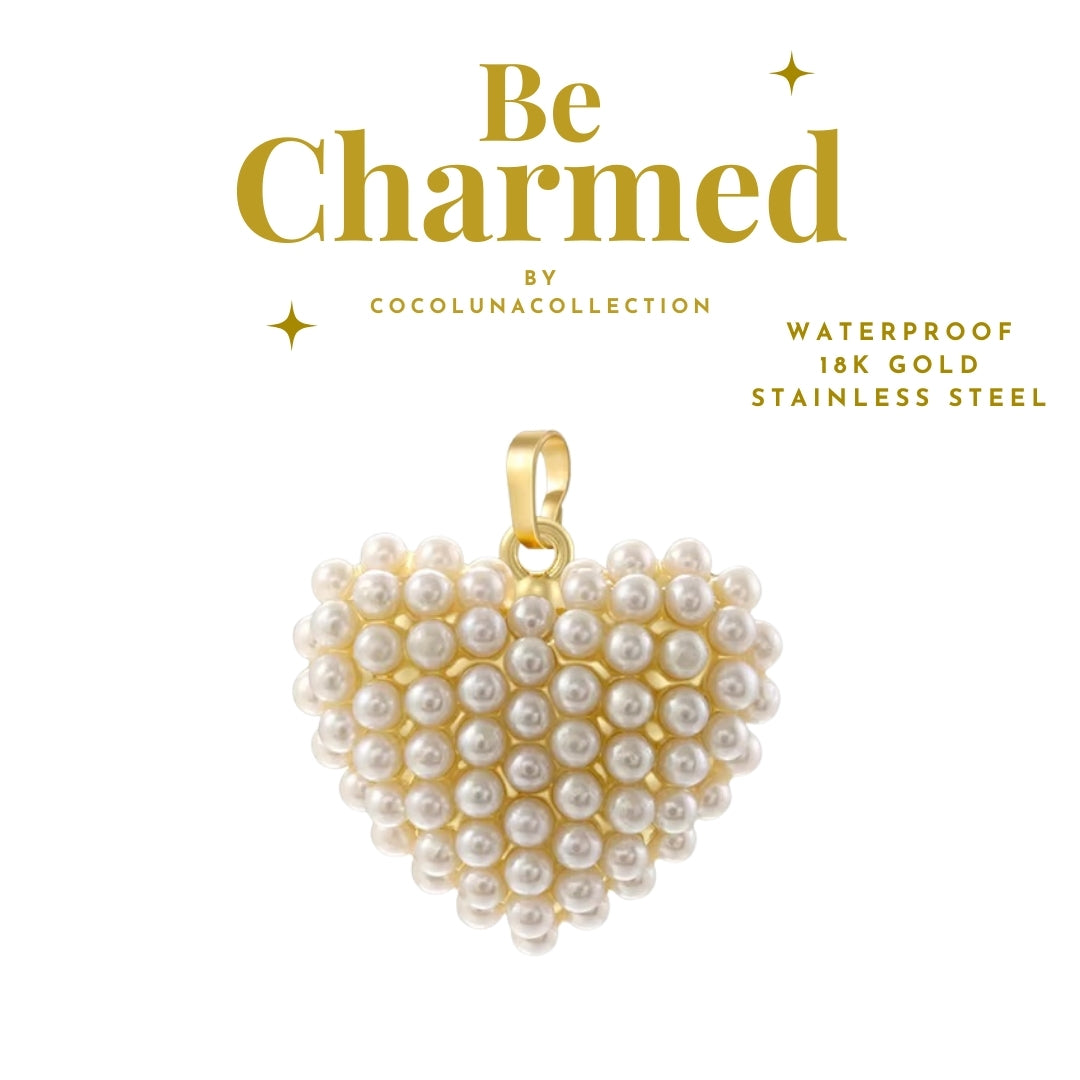 Heart Pearl Pendant Gold | Charms