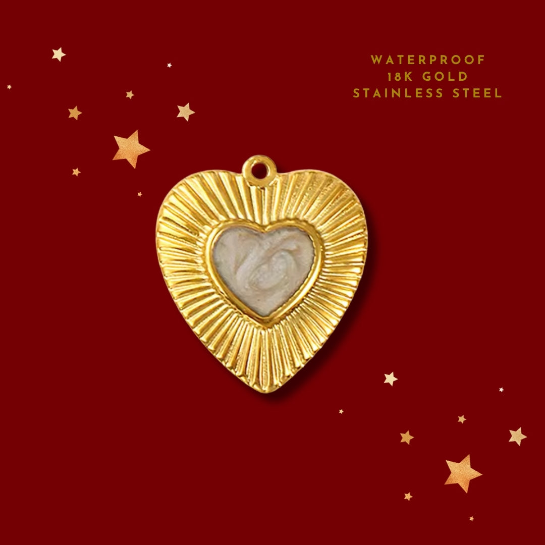 Snow White Heart Pendant | Charm