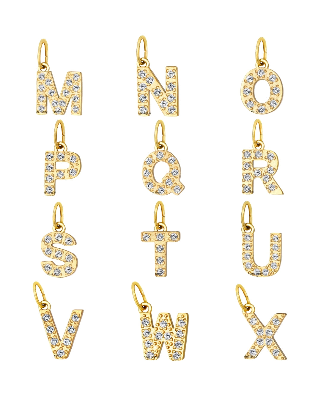 Diamante Gold Initial | Charms