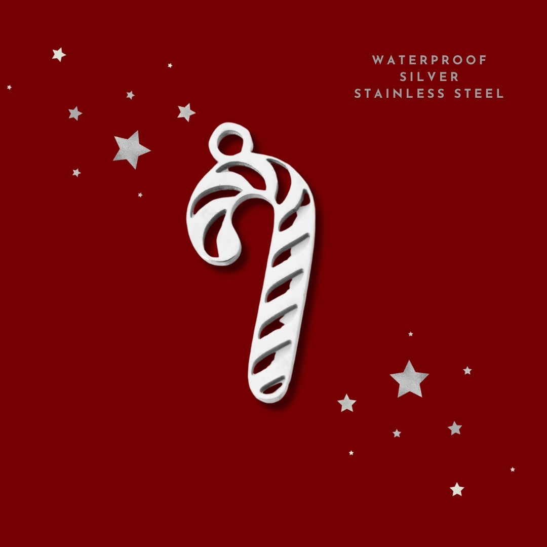 Sweet Candy Cane Silver | Charm