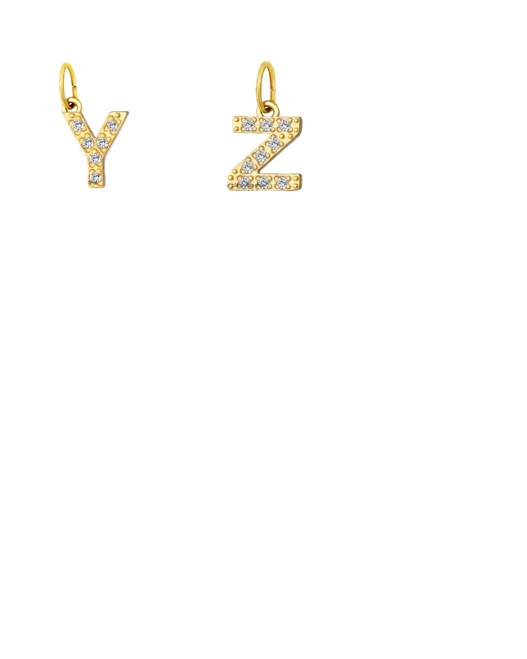 Diamante Gold Initial | Charms