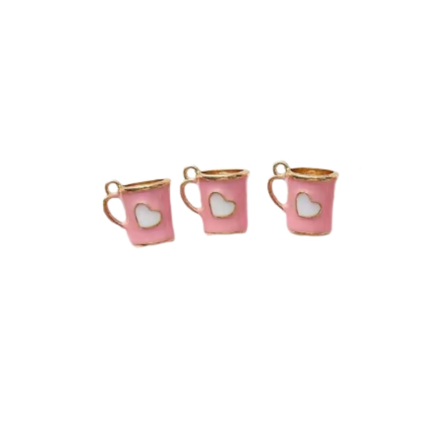 Pink Heart Mug Charms