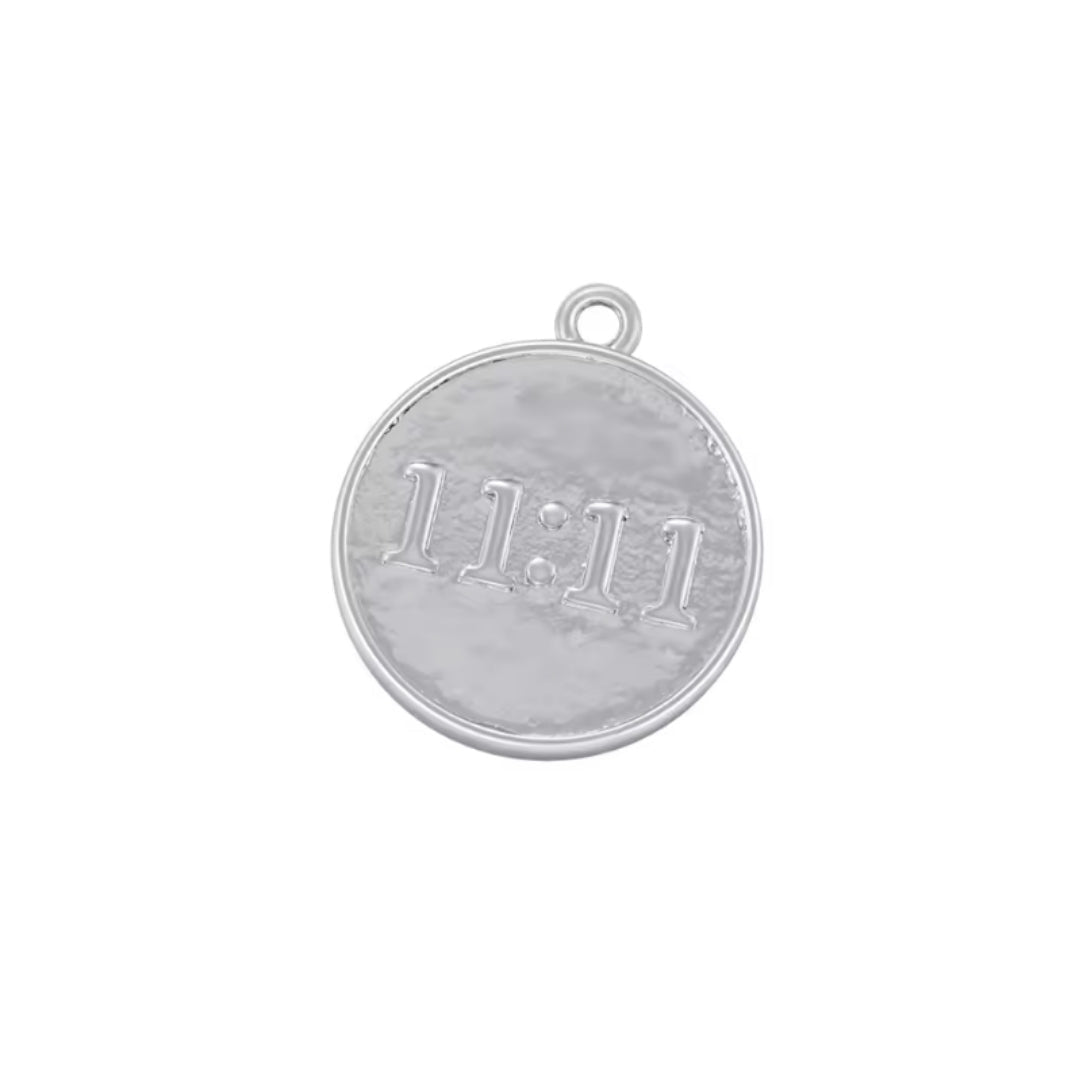 11:11 Charm Silver