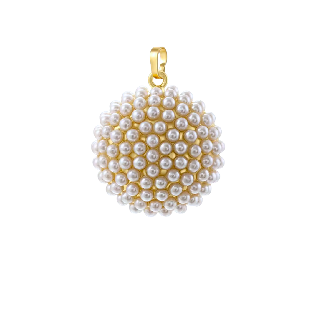 Circle Pearl Pendant Gold | Charms