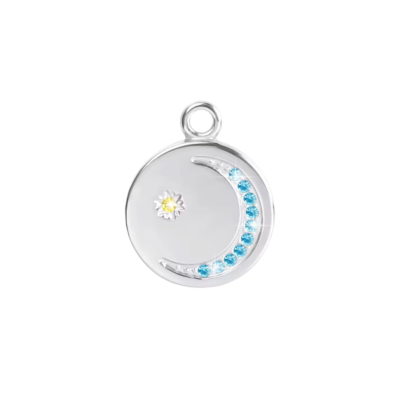 Moon & Star Charm Silver