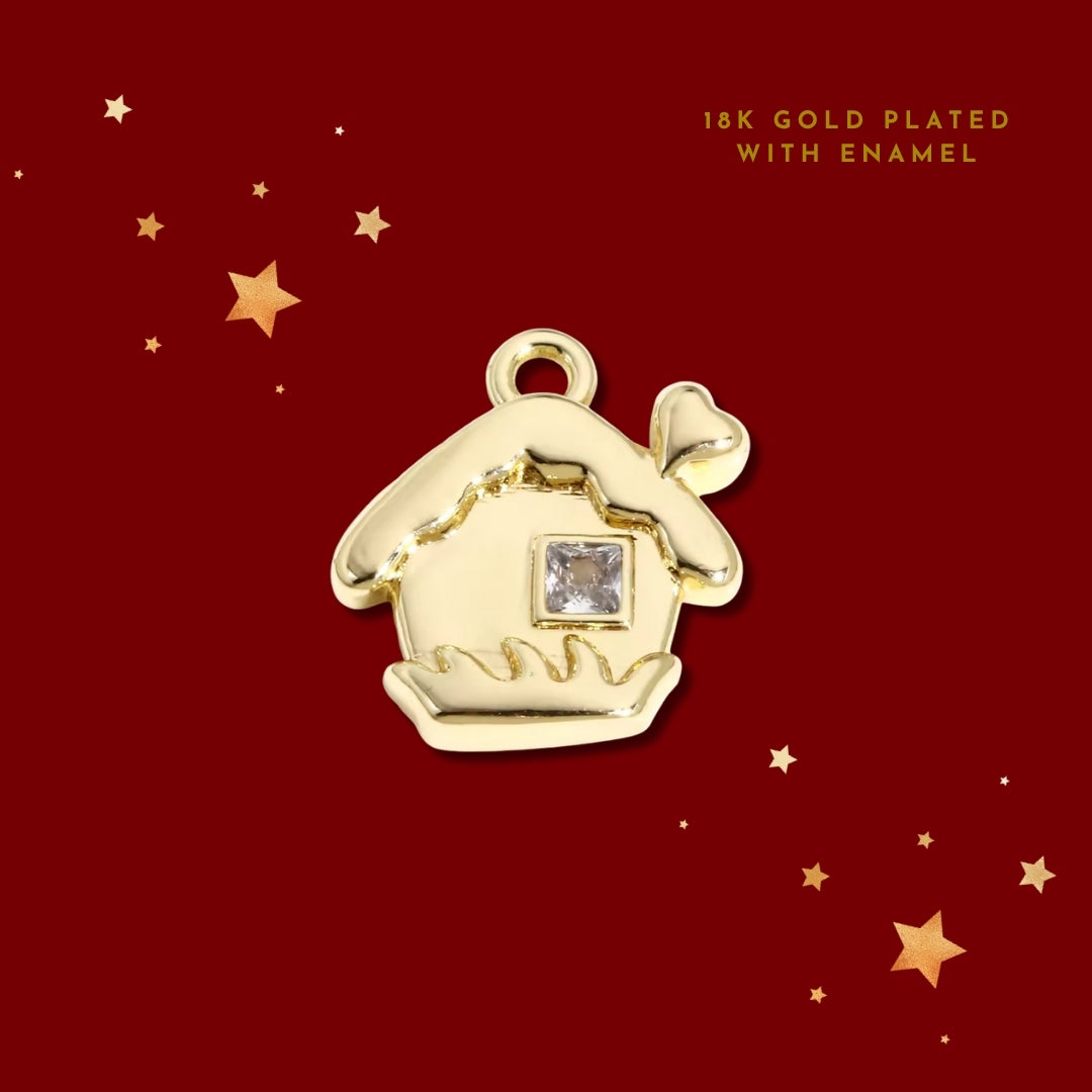 Gingerbread House Gold | Charm