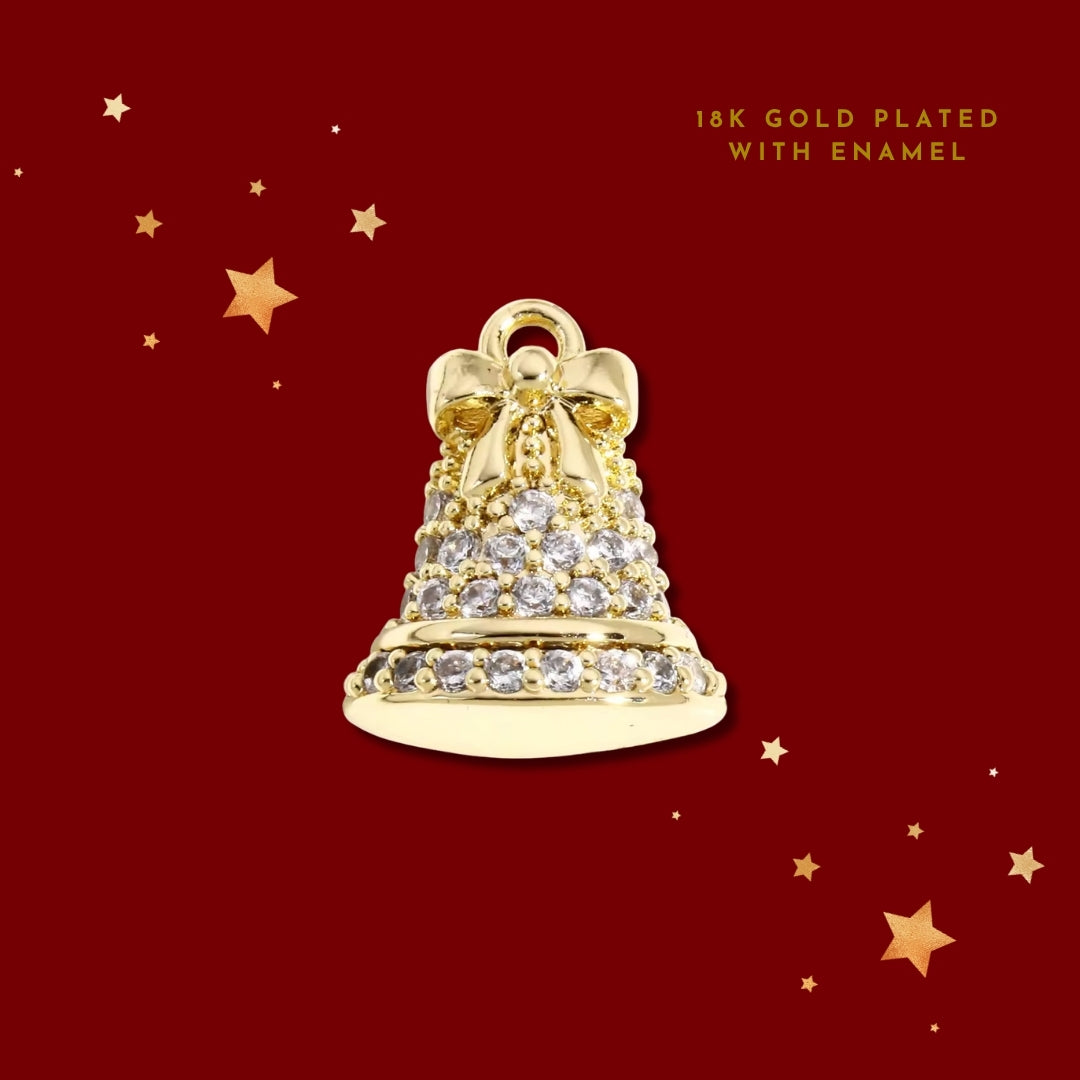 Jingle Glitter Bell Gold | Charm