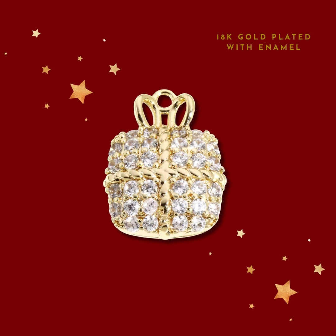 Glitter Belle Present Gold | Charm