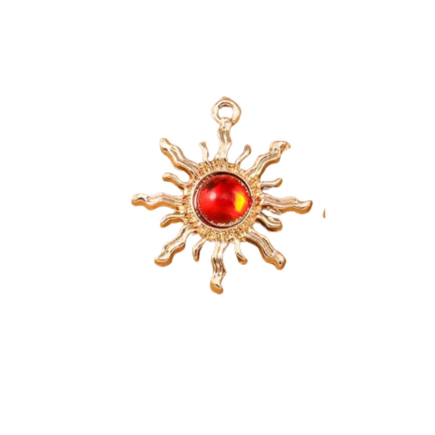 Sun Charm Gold & Red