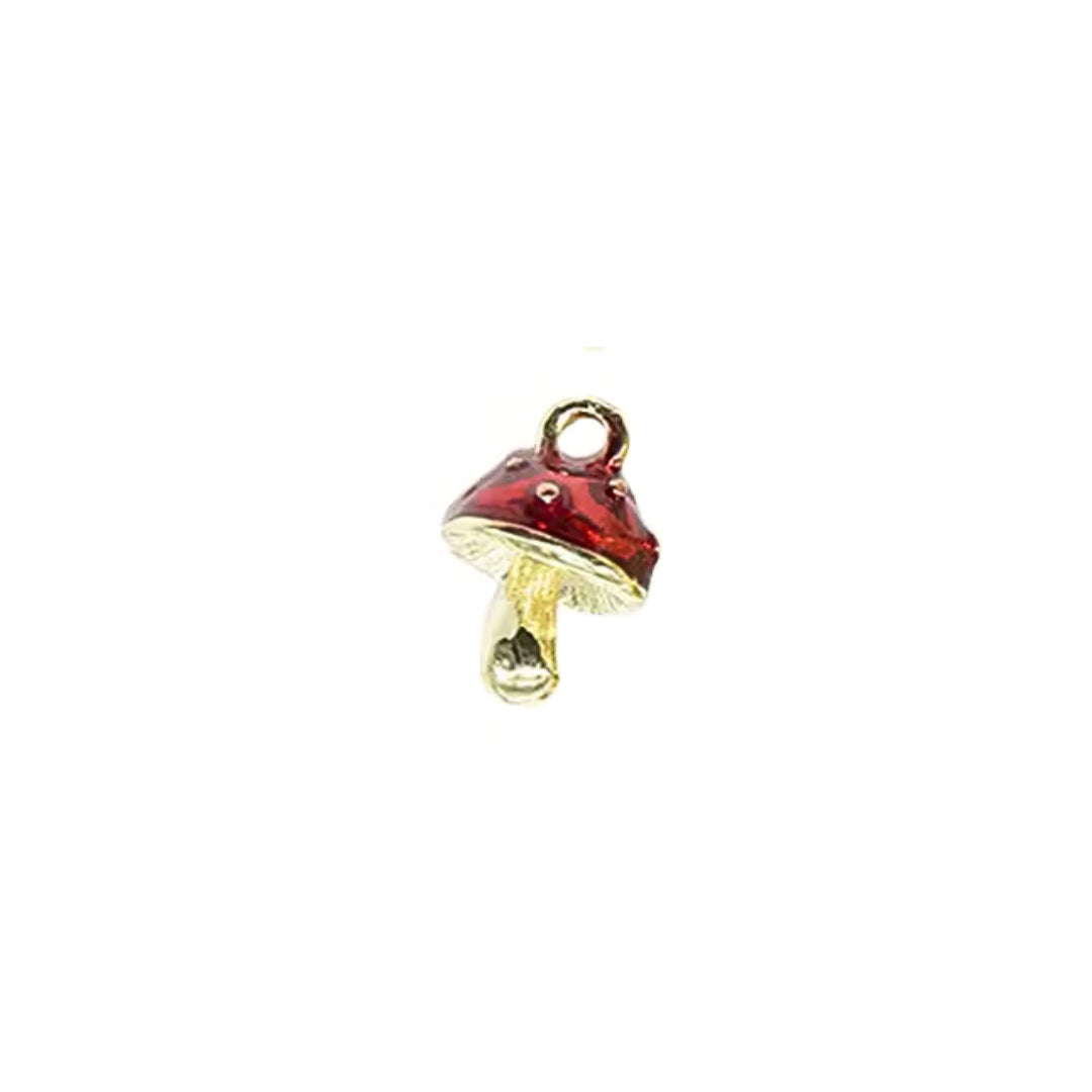 Red & Gold Mushroom | Charm