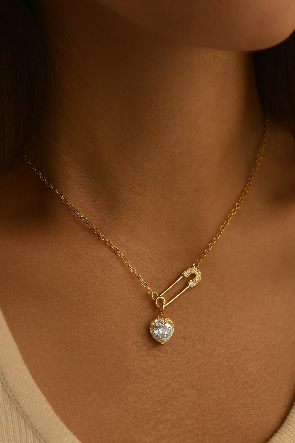 Amelia Crystal Heart | Necklace