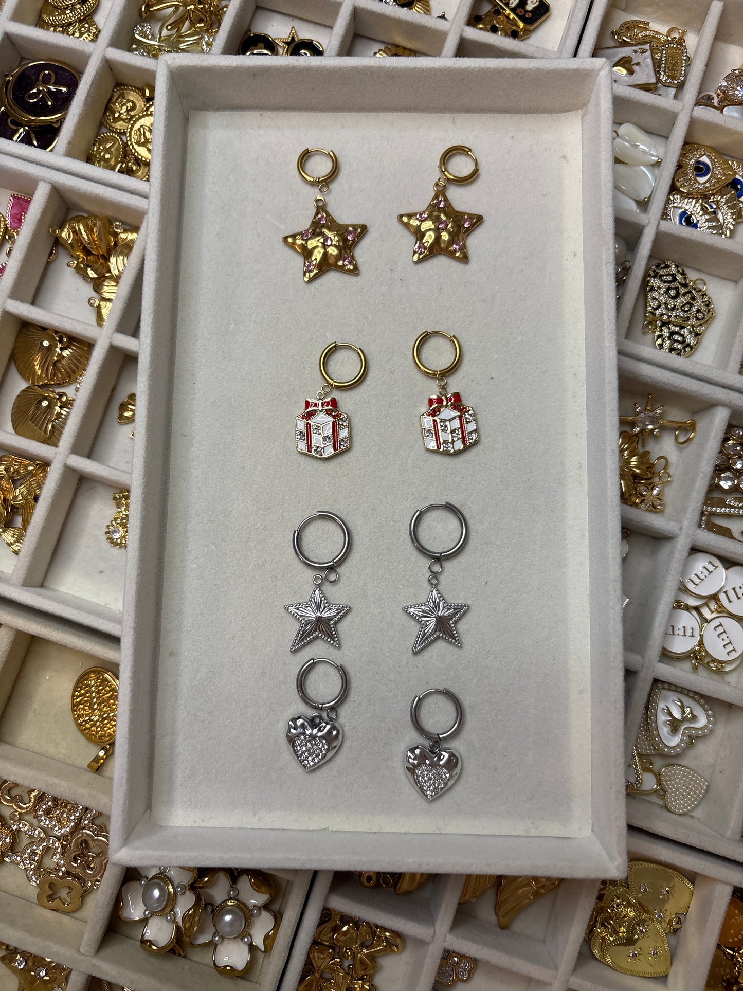 Create your own charm earrings