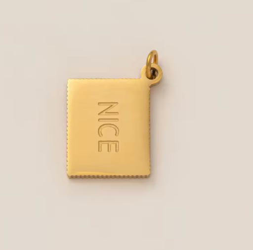 Nice biscuit charm gold