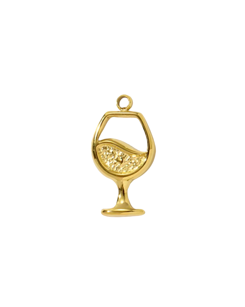 Wine glass gold