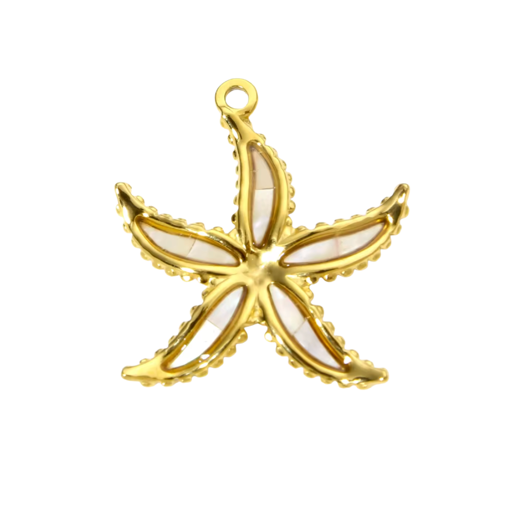 White Starfish Charm