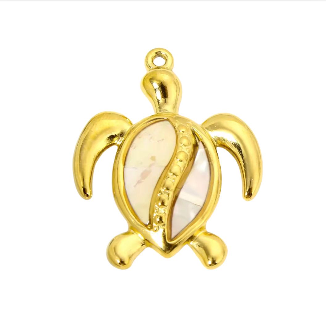 White & Gold Turtle