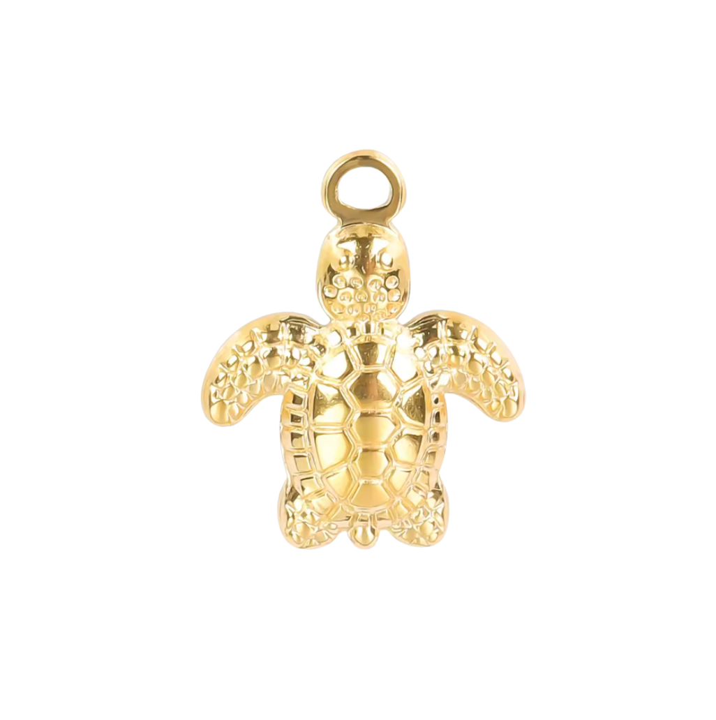 Baby Turtle Charm Gold