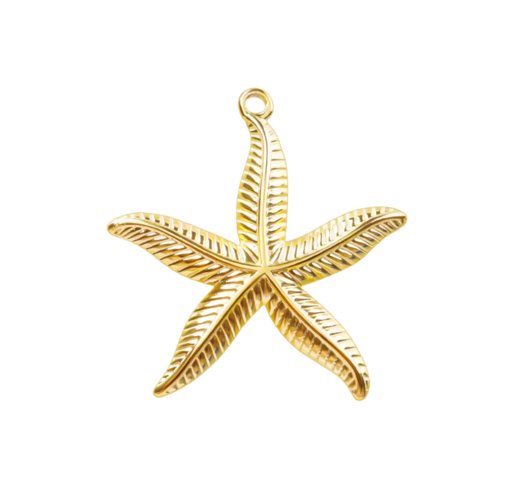 Starfish Charm Gold