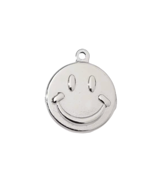 Smiley Face Charm Silver