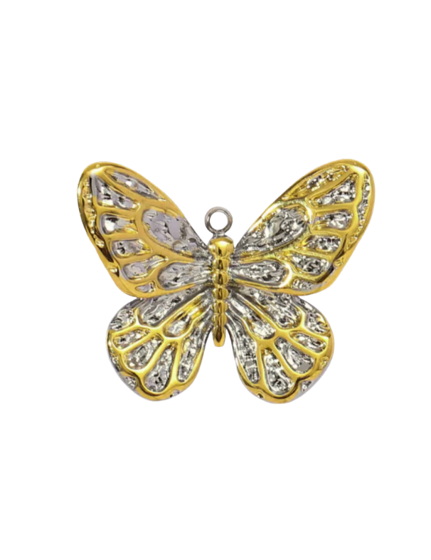 Butterfly Charm Gold & Silver