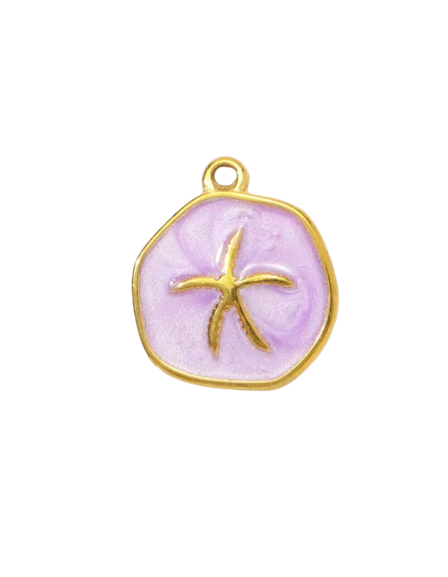 Starfish Pendant Gold & Purple