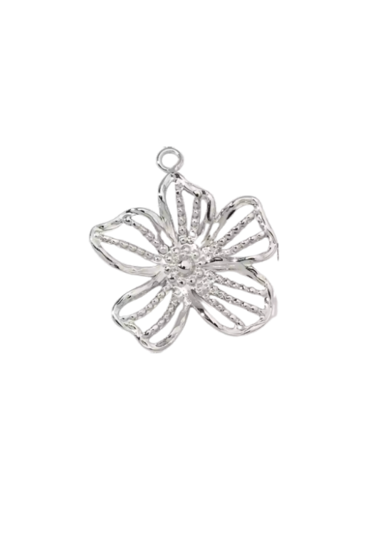 Flower Charm Silver