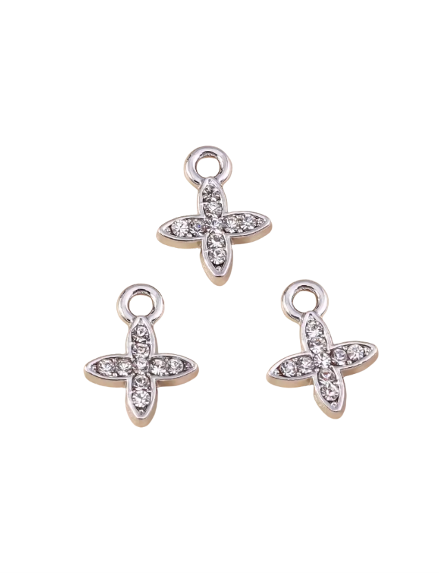 Diamante Star Charm Silver