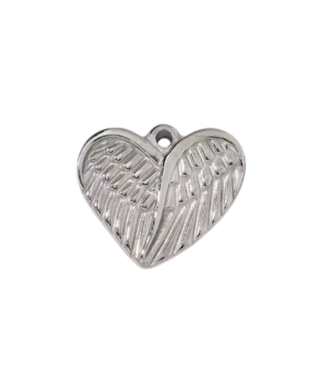 Angel Wing Heart Charm