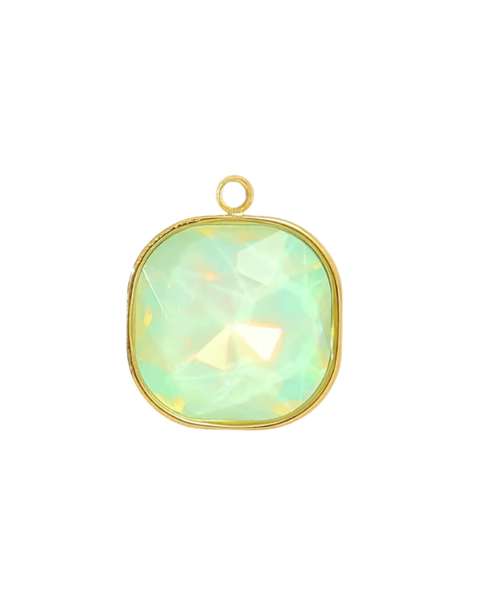 Gem Charm Gold & Green