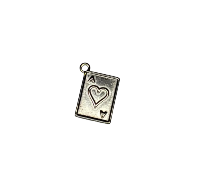 Playing Card Charm Silver