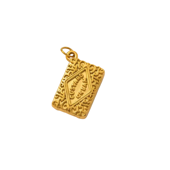 Custard Cream Charm Gold