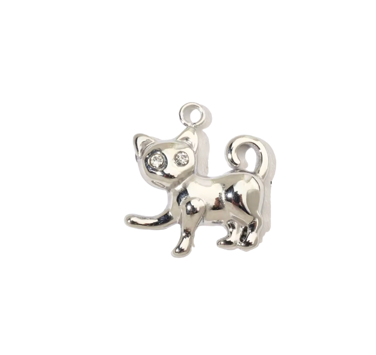 Cat Charm Silver