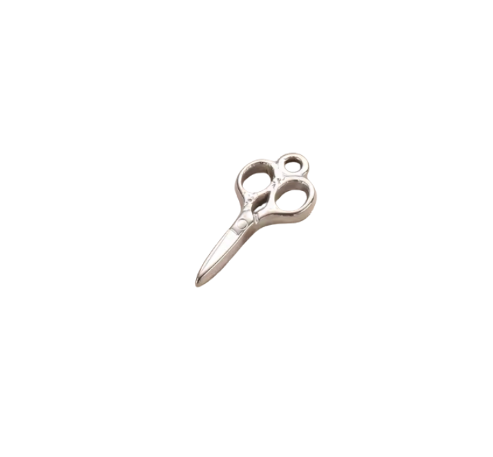 Hairdressing Scissor Charm Silver