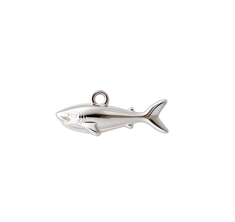 Shark Charm Silver