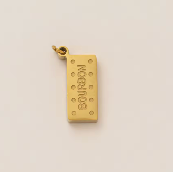 Bourbon Biscuit Charm Gold