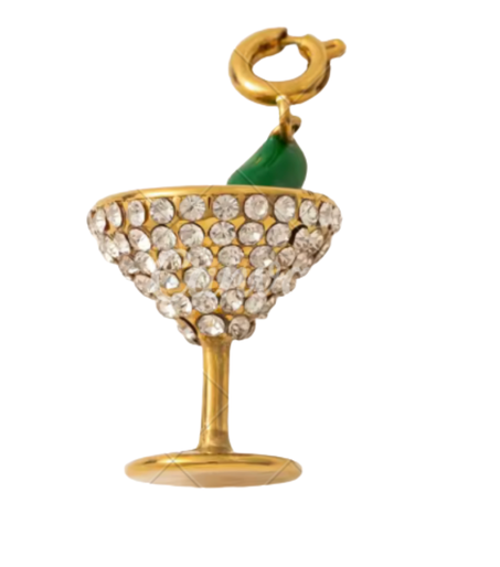 Sparkly Dirty Martini charm
