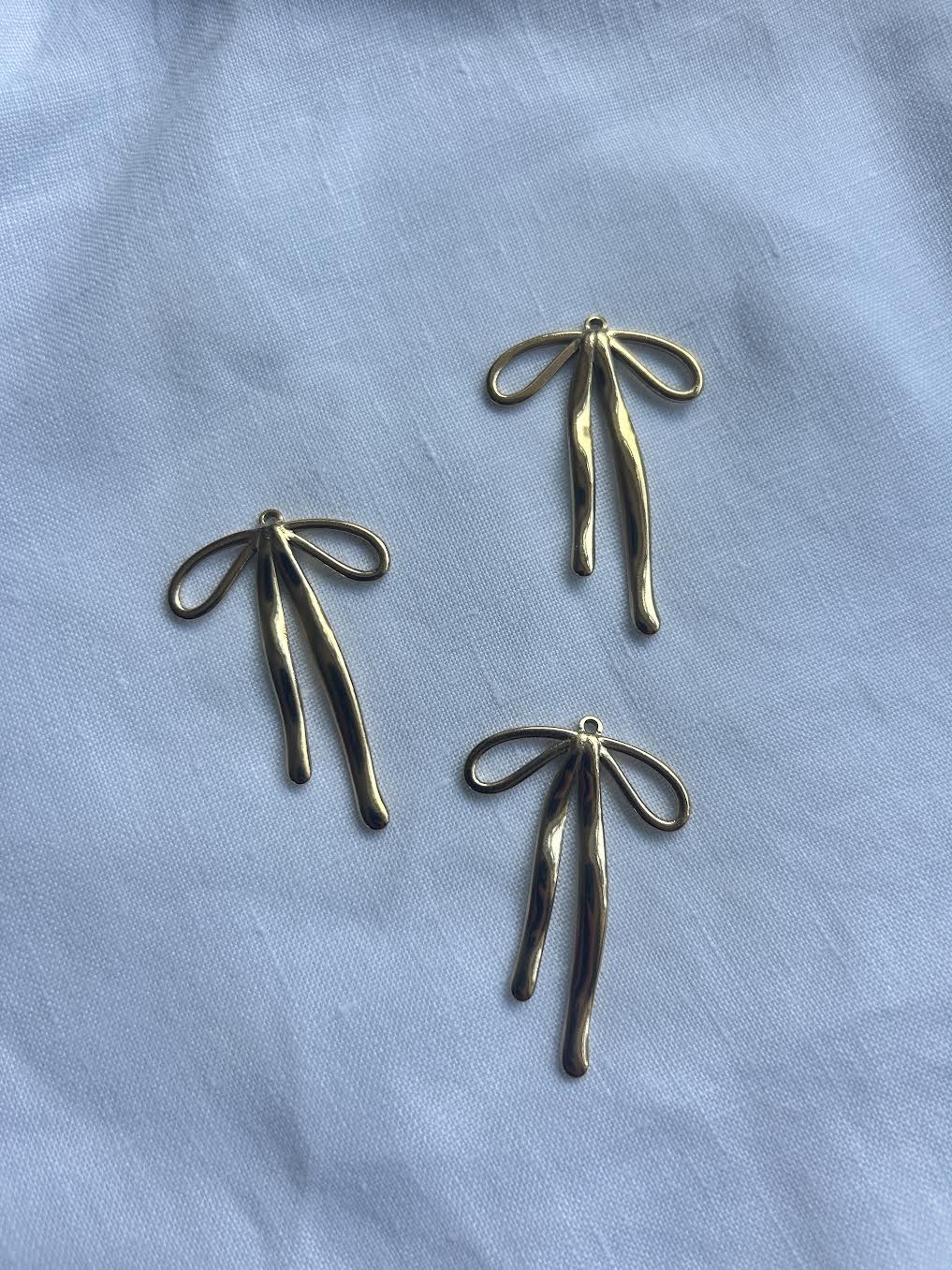 Long Gold Bow | Charms