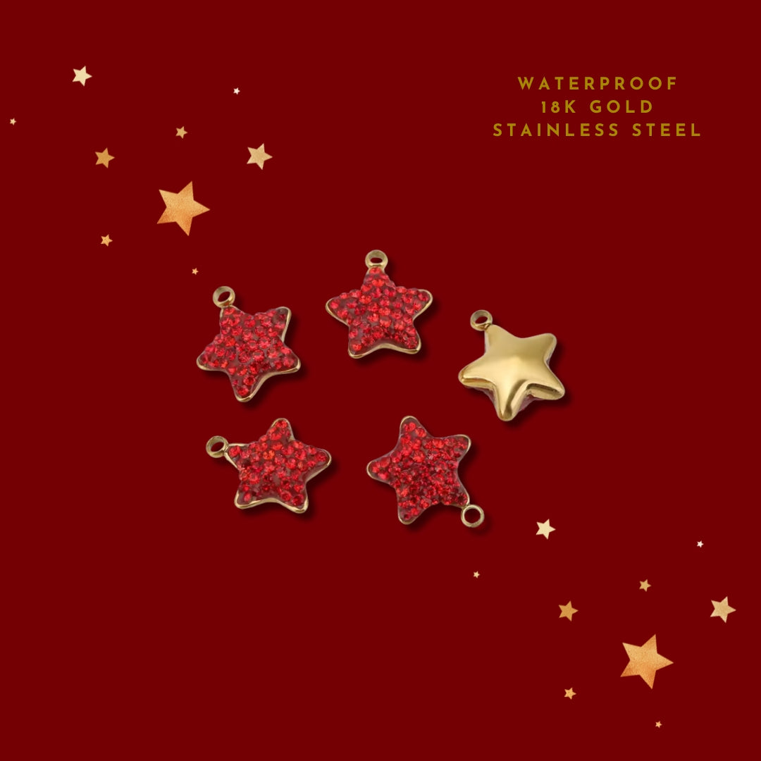 Classic Red Diamante Star | Charm
