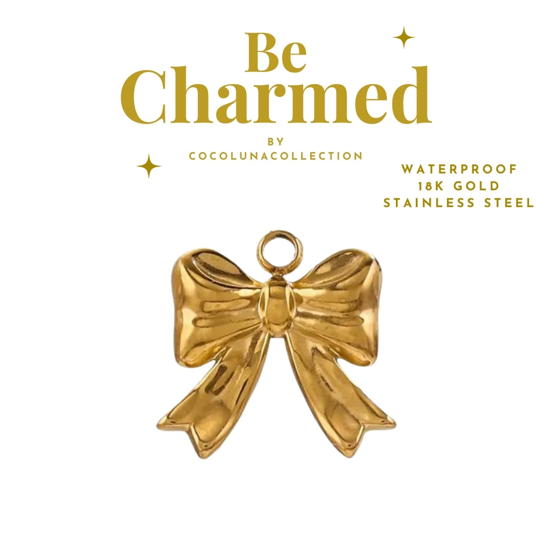 Cute Gold Bow | Charms