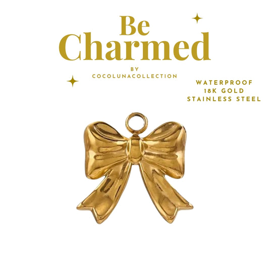 Cute Gold Bow | Charms