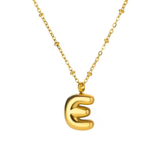 Gold Dainty Balloon Initial Necklaces