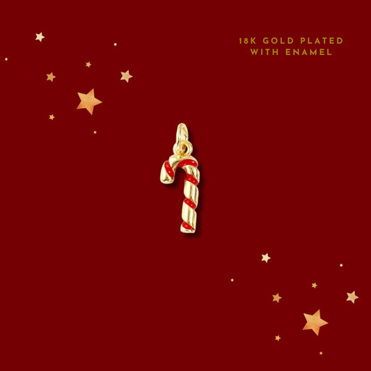 Cindy Candy Cane Gold | Charm