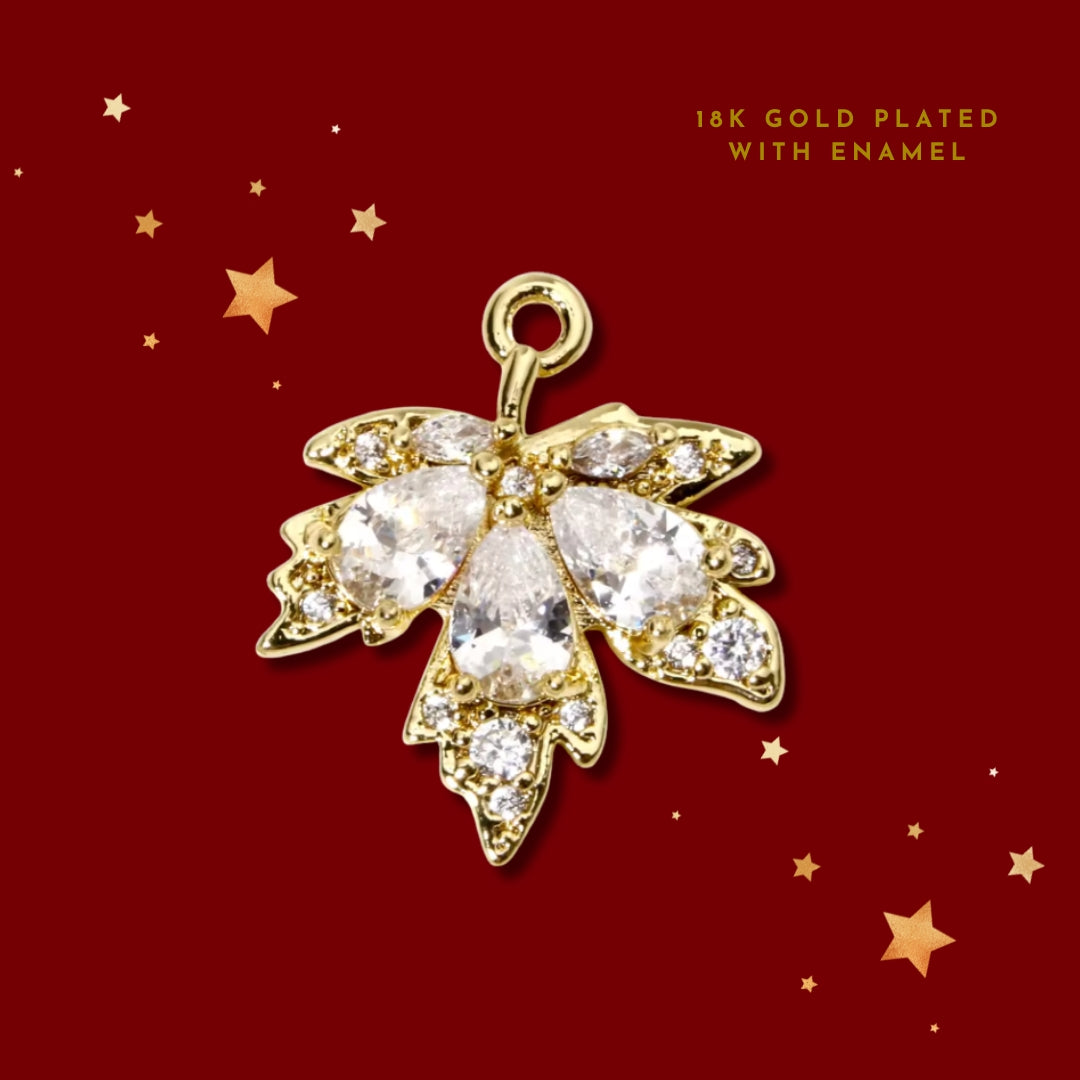Christmas Leaf Gold | Charm