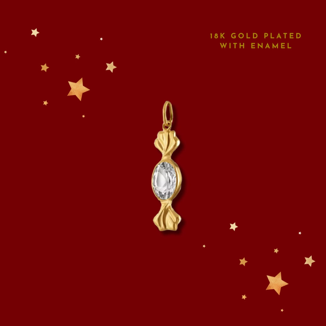 Cindy Candy Cane Gold | Charm