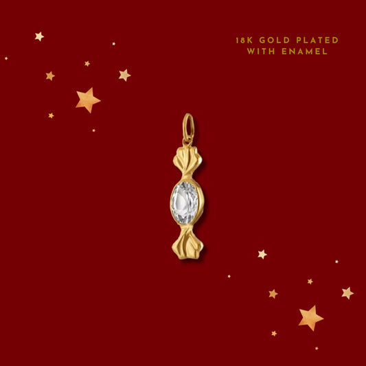 Cindy Candy Cane Gold | Charm