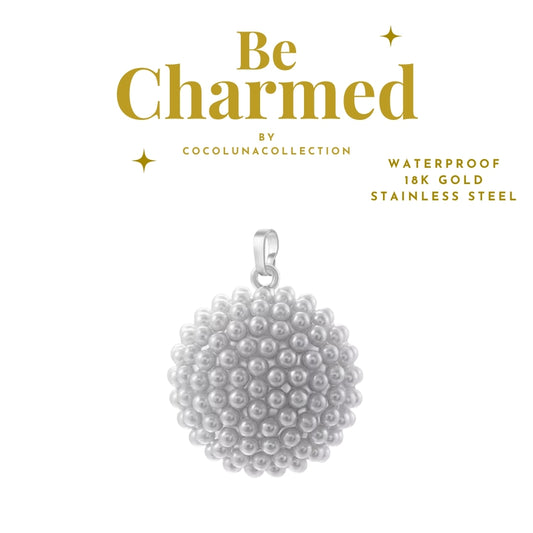 Circle Pearl  Pendant Silver | Charms