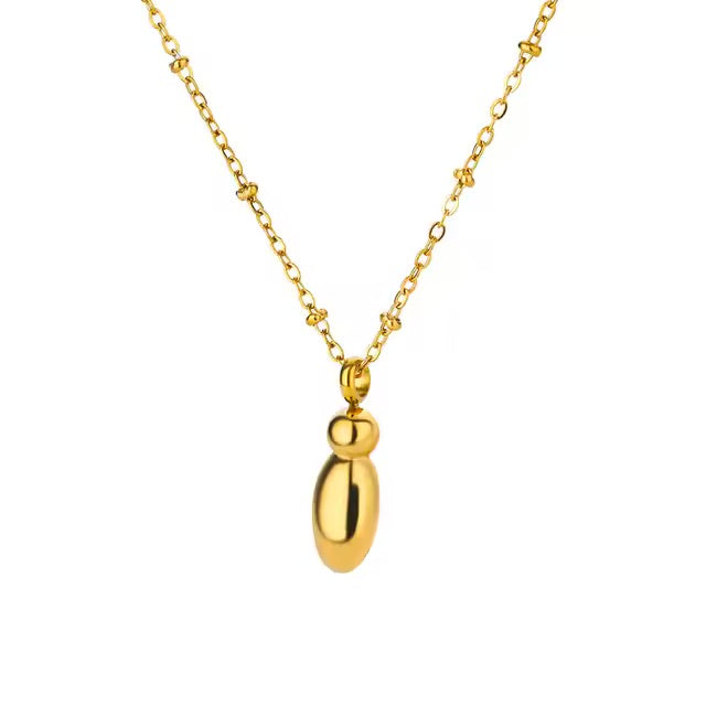 Gold Dainty Balloon Initial Necklaces